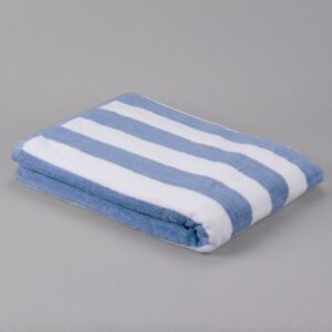 Oxford 35" x 70" Blue Stripes 100% Cotton Cabana Pool Towel 20 lb