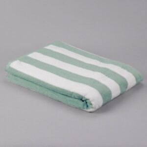 Oxford 35" x 70" Mint Stripes 100% Cotton Cabana Pool Towel 20 lb